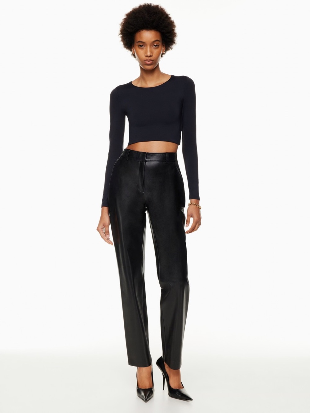 NWOT Babaton Black Command Pants Vegan Leather